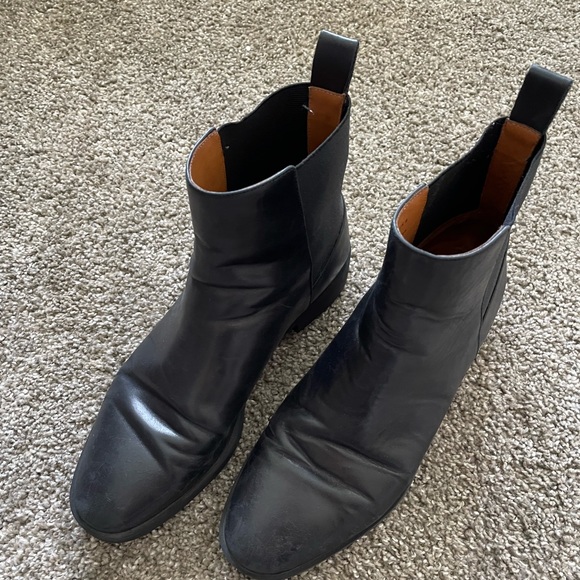 Black Leather Chelsea Boots - Picture 3 of 5